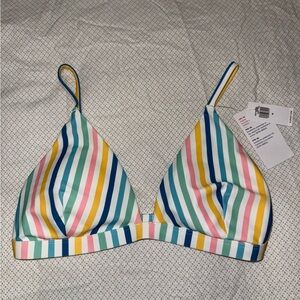 Old Navy Multicolor Striped Bikini Top